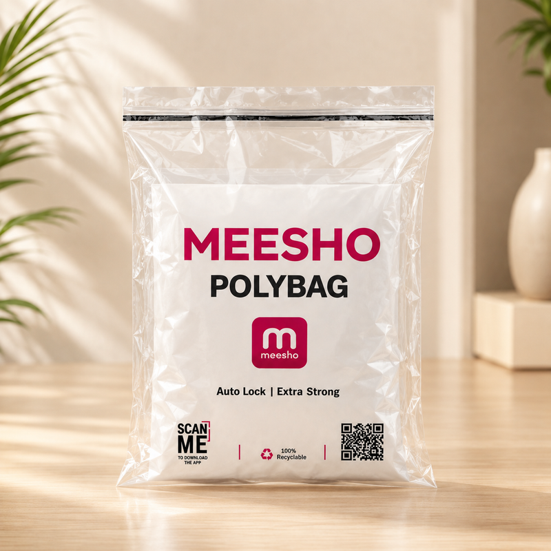 Meesho Transparent Polybags | Self Adhesive Courier Bags | 100 Pieces Pack
