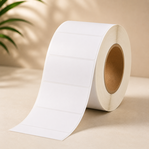 White Self-Adhesive Dot Sticker Roll