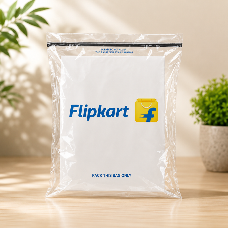 Flipkart Transparent Polybags | Self Adhesive Waterproof Courier Bags | 100 Pieces Pack